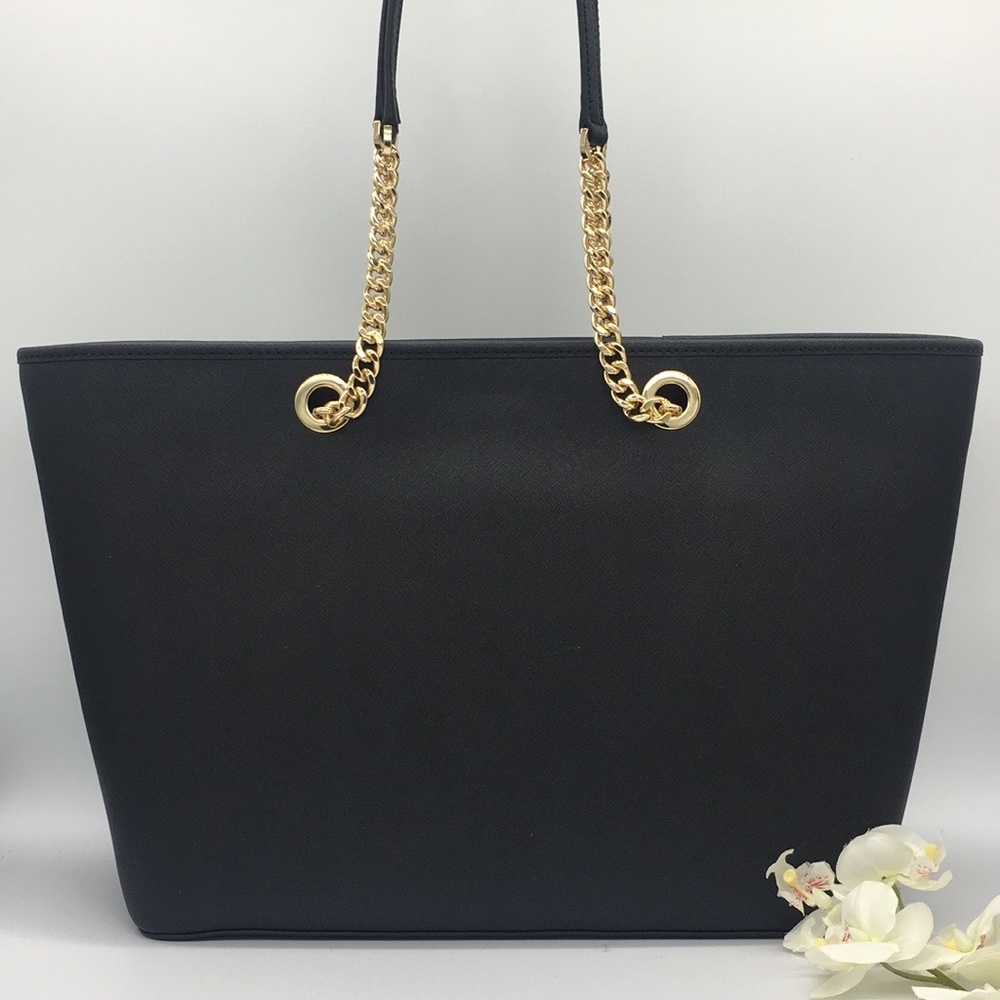 MICHAEL KORS SHANIA LARGE EW CHAIN TOTE BLACK - Picture 3 of 8